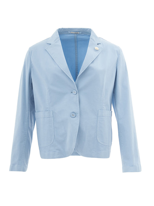 Lardini Elegant Light Blue Cotton Jacket