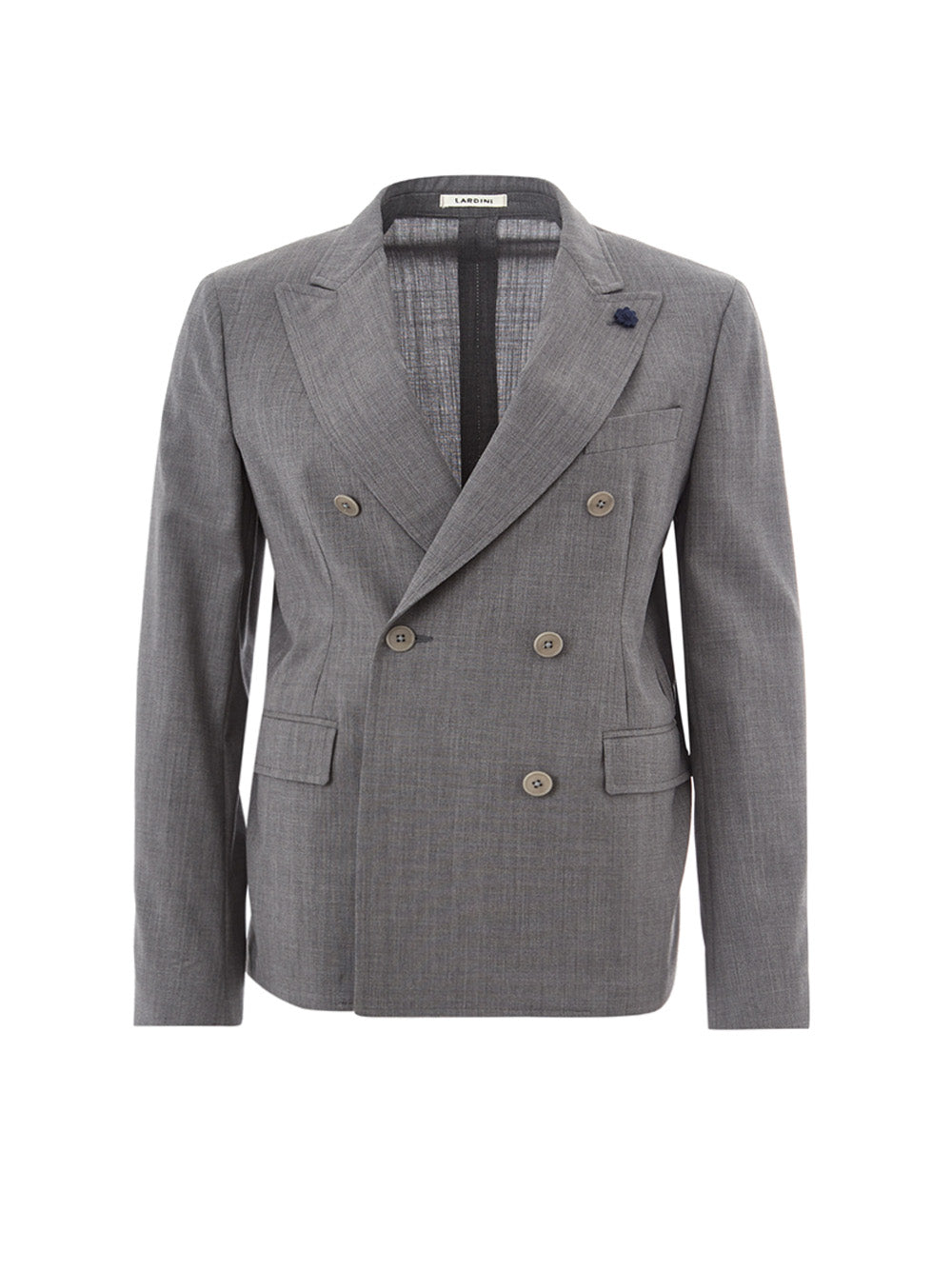 Lardini Elegant Grey Cotton Jacket - Double Breasted