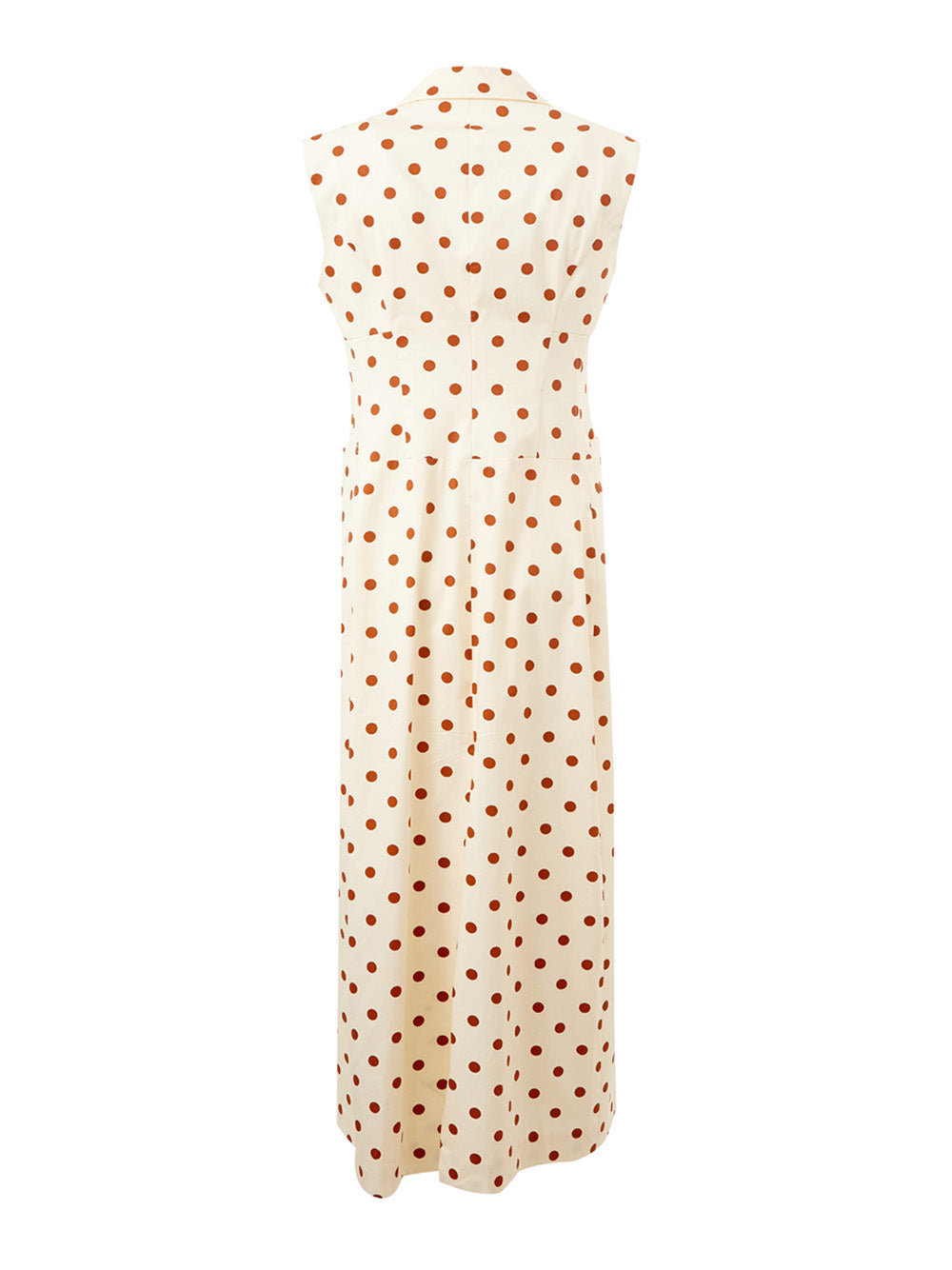 Lardini Elegant Sleeveless Polka Dot Maxi Dress