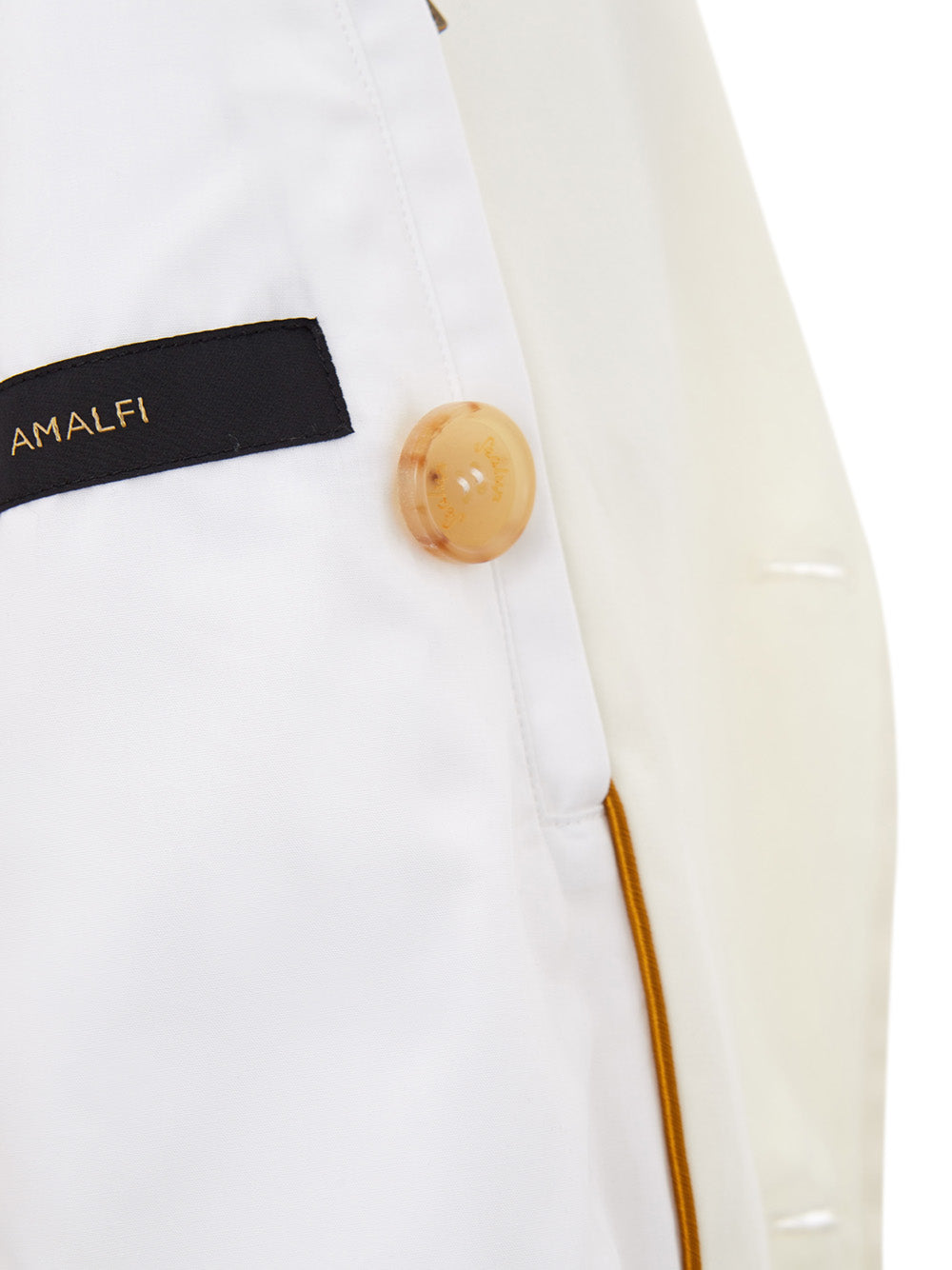 Sealup Elegant White Double Breasted Cotton Jacket