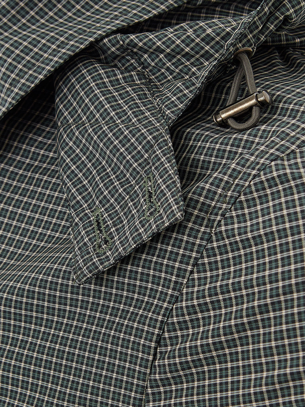 Sealup Elegant Green Checked Blouson Jacket