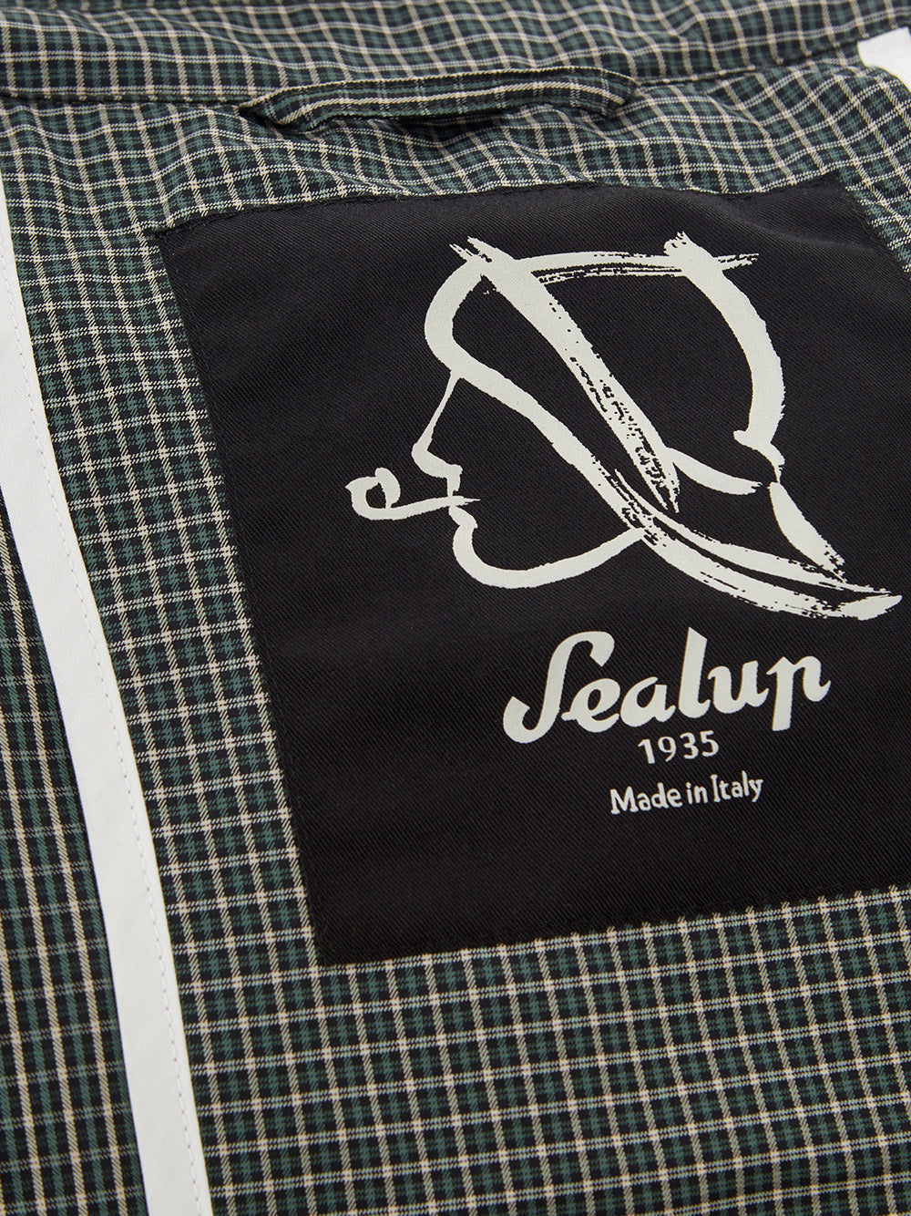 Sealup Elegant Green Checked Blouson Jacket