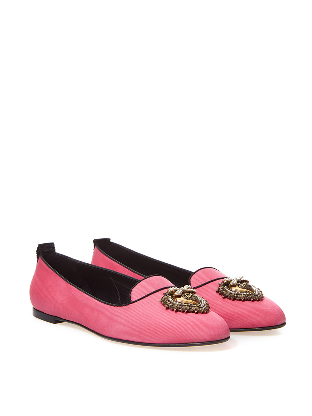 Dolce & Gabbana Elegant Pink Satin Ballerina Flats