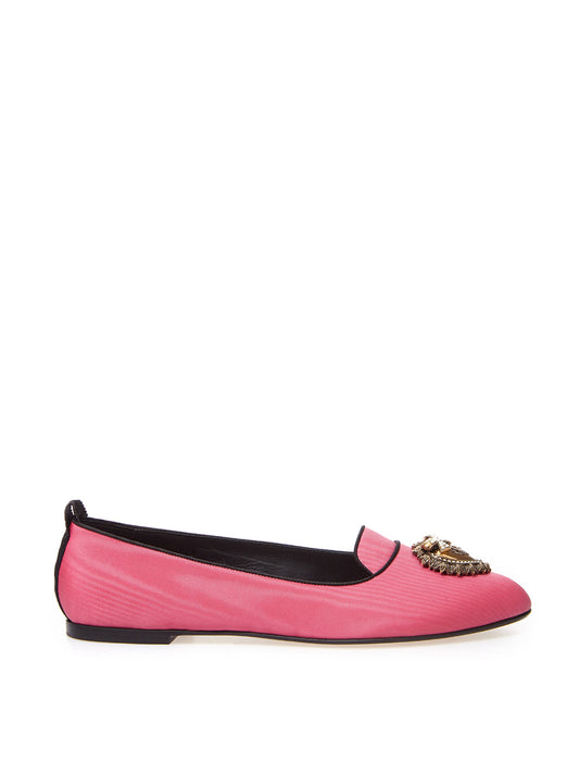 Dolce & Gabbana Elegant Pink Satin Ballerina Flats