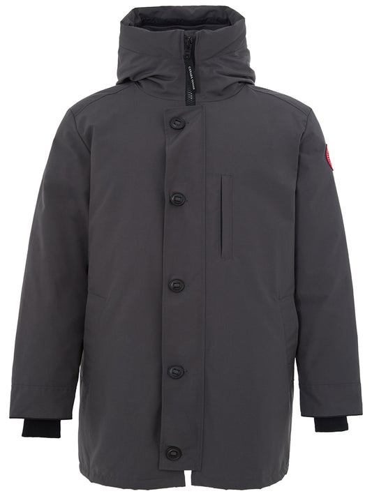 Canada Goose Quilted Grey Hooded Parka Chateau