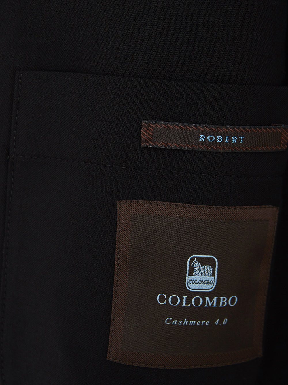 Colombo Elegant Black Cashmere Jacket