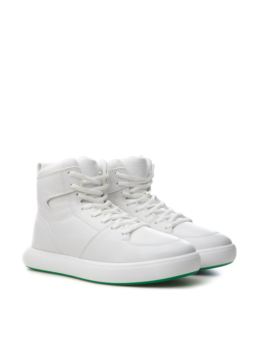 Bottega Veneta Elevate Your Style with High Pillow White Sneakers