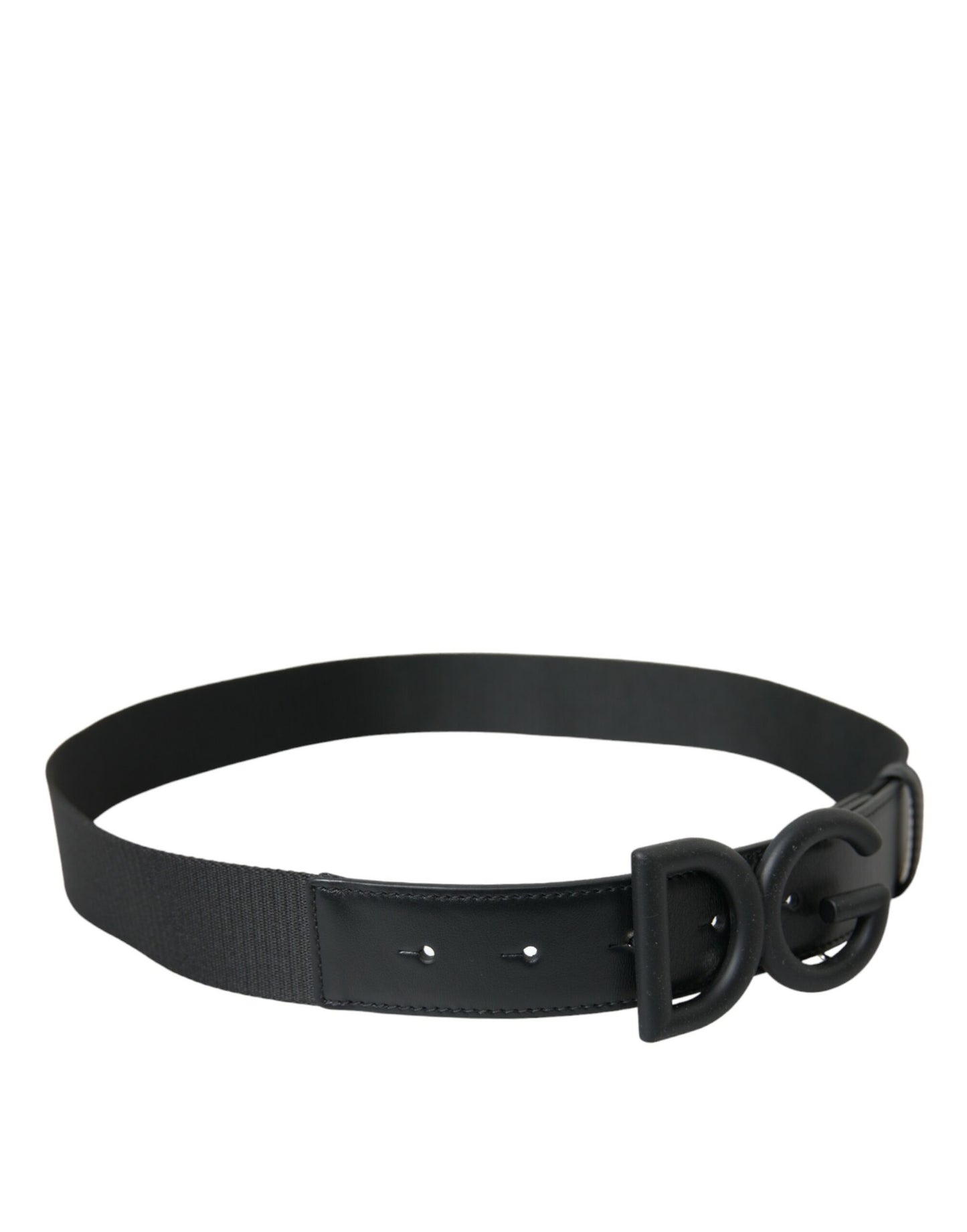 Dolce & Gabbana Black Orange Leather DG Metal Buckle Belt