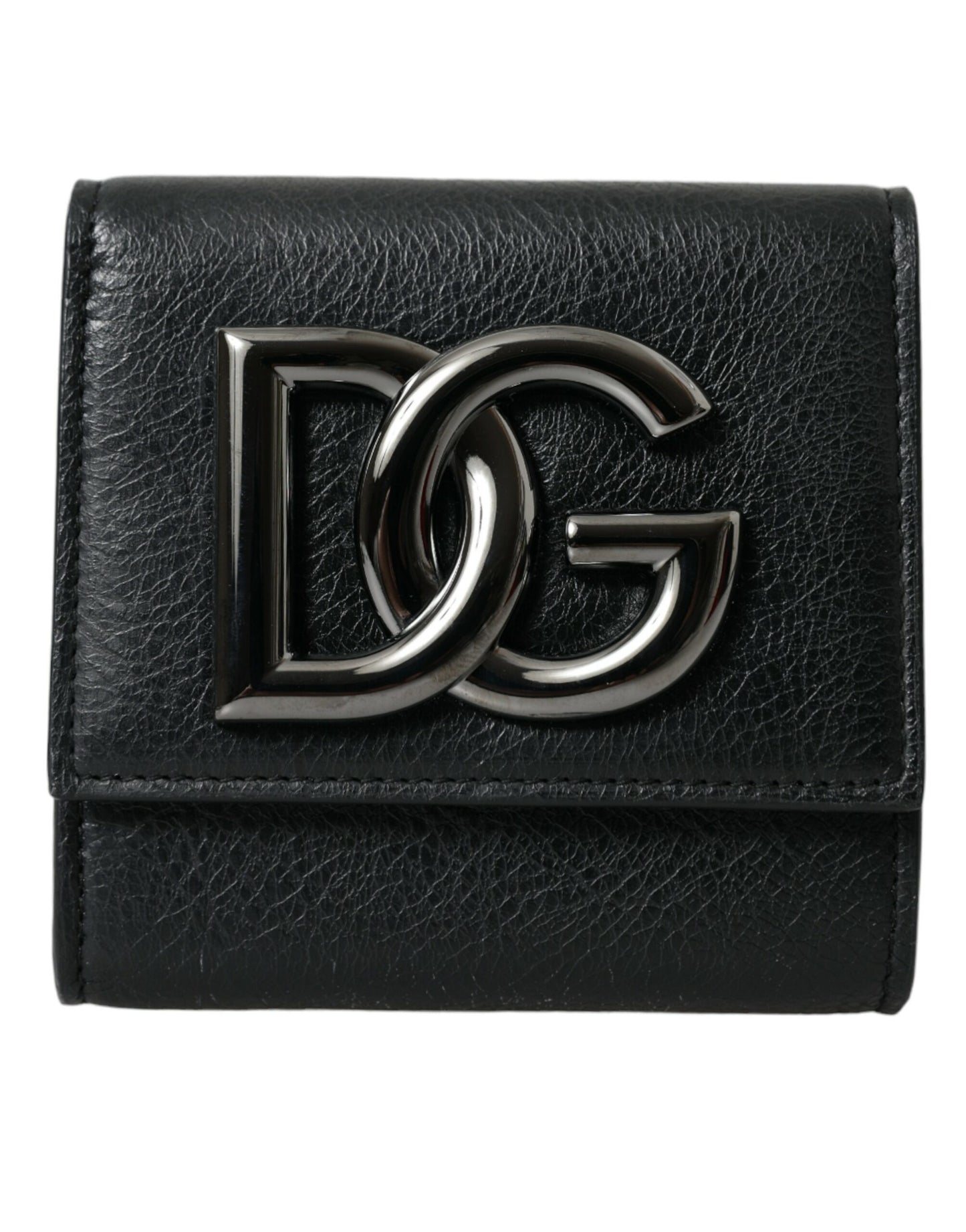 Dolce & Gabbana Black Lamb Leather Logo Card Holder Chain Strap Bags