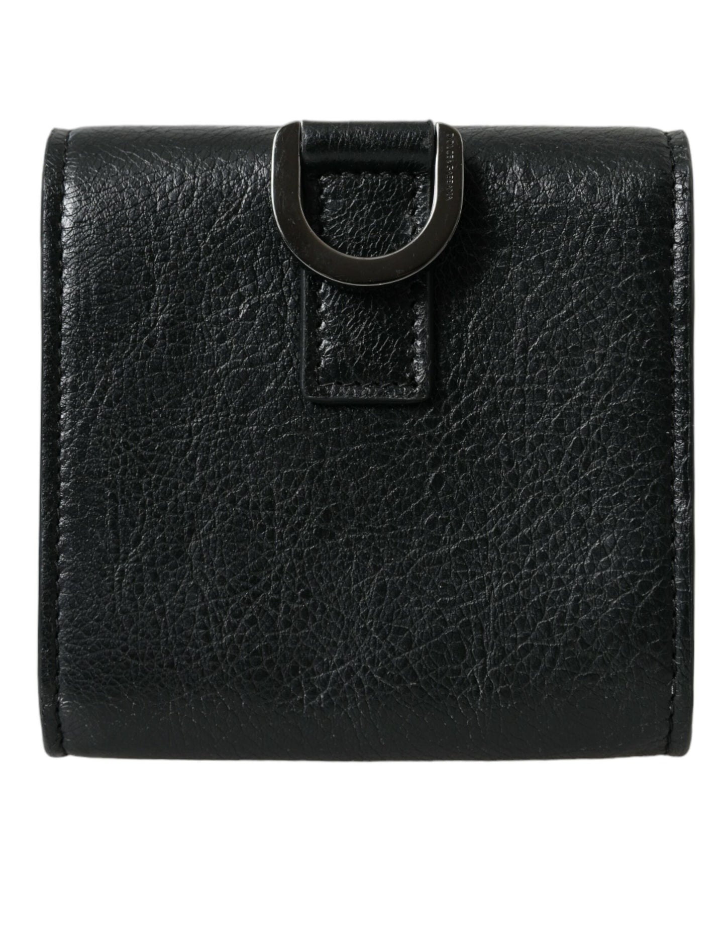 Dolce & Gabbana Black Lamb Leather Logo Card Holder Chain Strap Bags