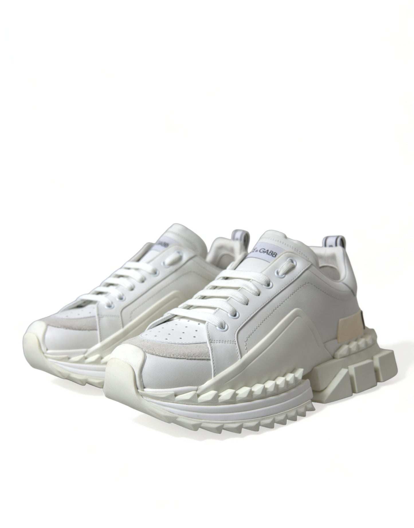 Dolce & Gabbana White Leather SUPER KING Sneakers Shoes