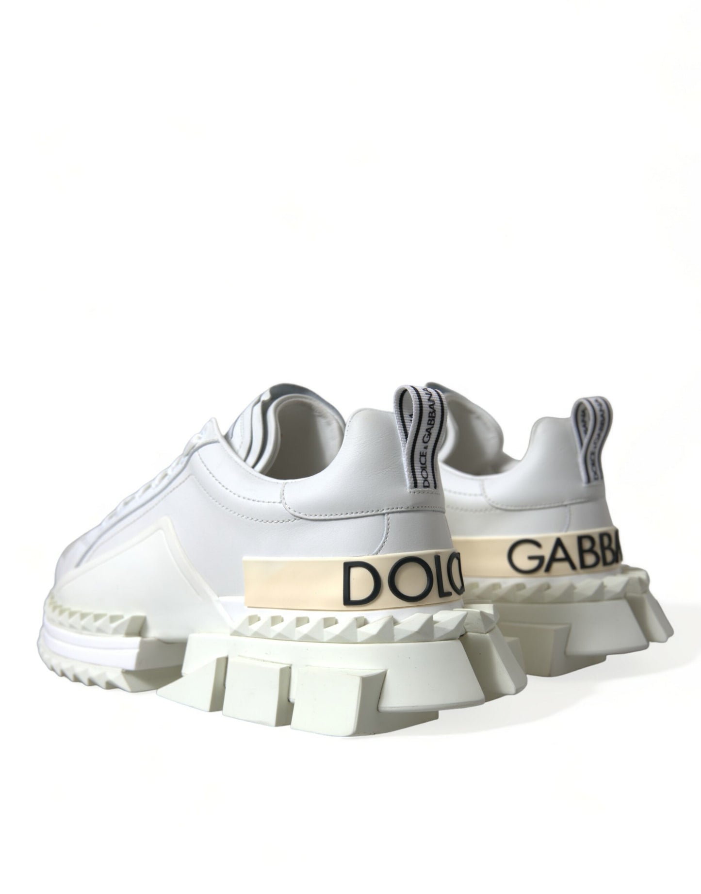 Dolce & Gabbana White Leather SUPER KING Sneakers Shoes