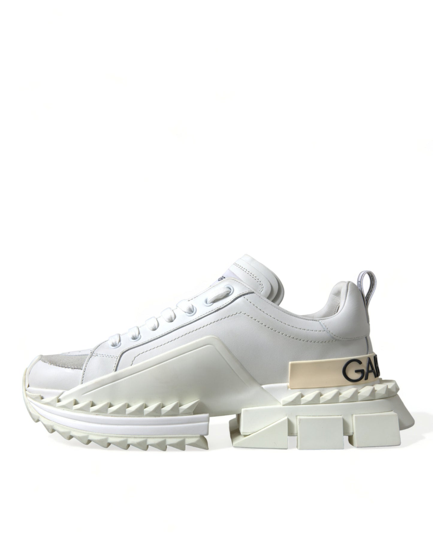 Dolce & Gabbana White Leather SUPER KING Sneakers Shoes