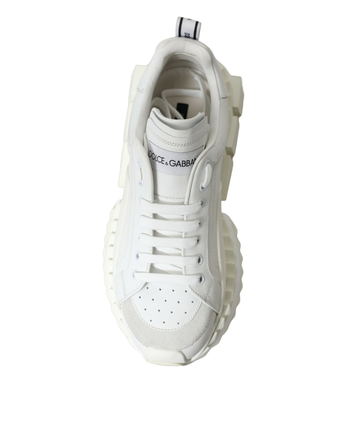 Dolce & Gabbana White Leather SUPER KING Sneakers Shoes