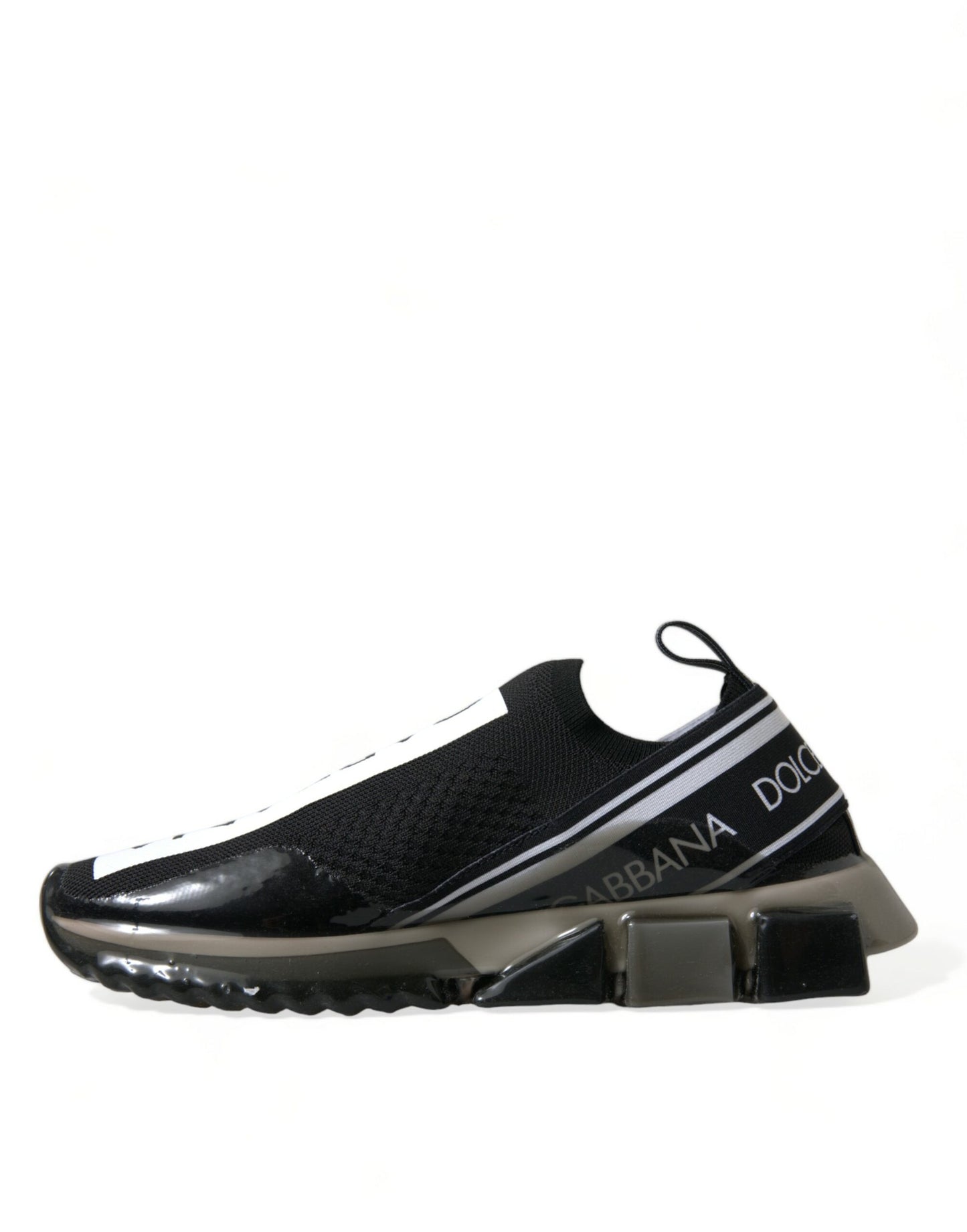 Dolce & Gabbana Black White Slip On Sneakers Sorrento Shoes