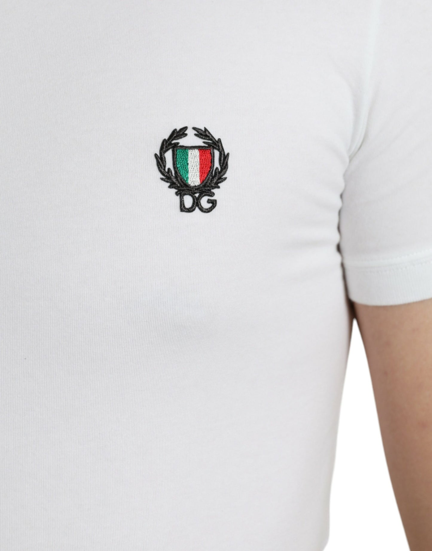 Dolce & Gabbana White Logo Crest Crew Neck Underwear T-shirt