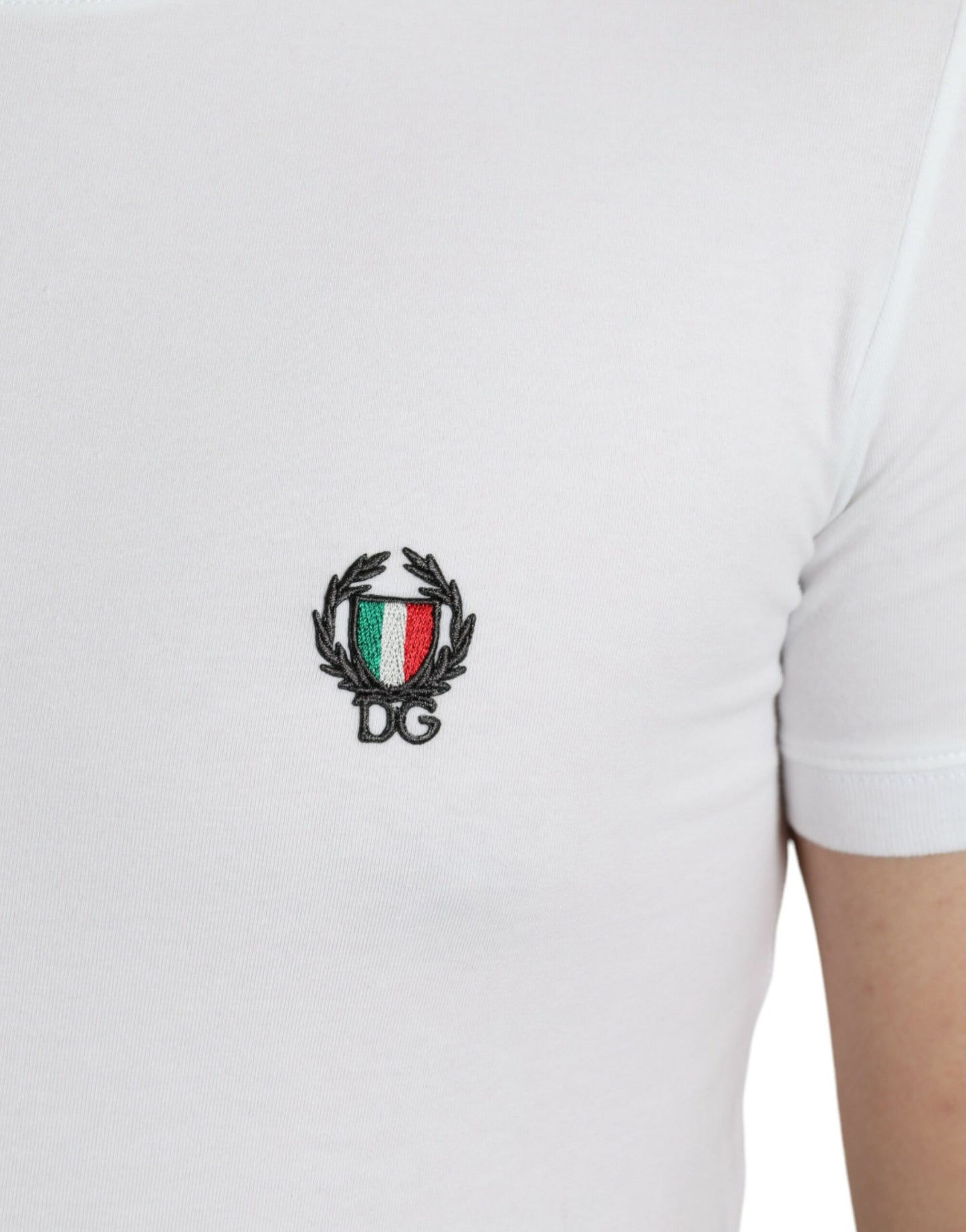 Dolce & Gabbana White Logo Crest Crew Neck Underwear T-shirt