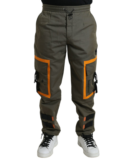 Dolce & Gabbana Green Cotton Cargo Men Jogger Pants