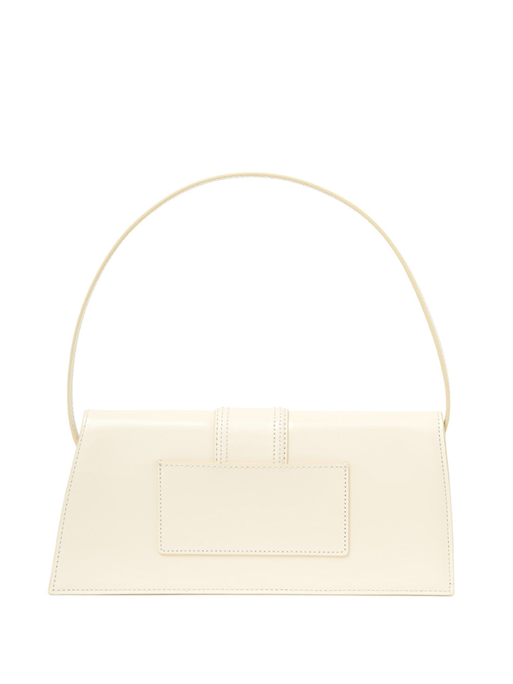 Jacquemus Elegant Ivory Leather Clutch for Evening Elegance