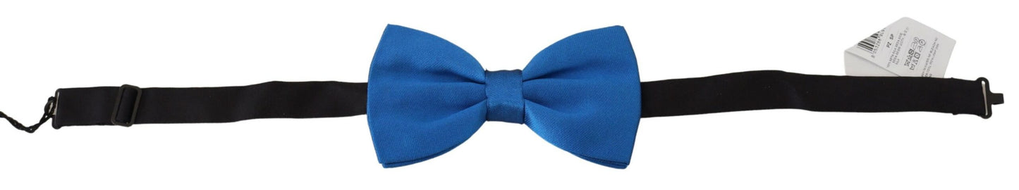 Dolce & Gabbana Elegant Sapphire Silk Bow Tie