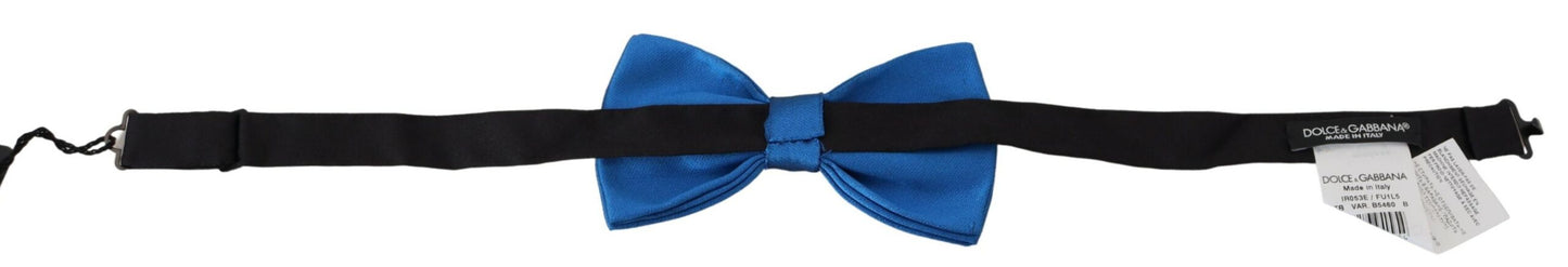 Dolce & Gabbana Elegant Sapphire Silk Bow Tie