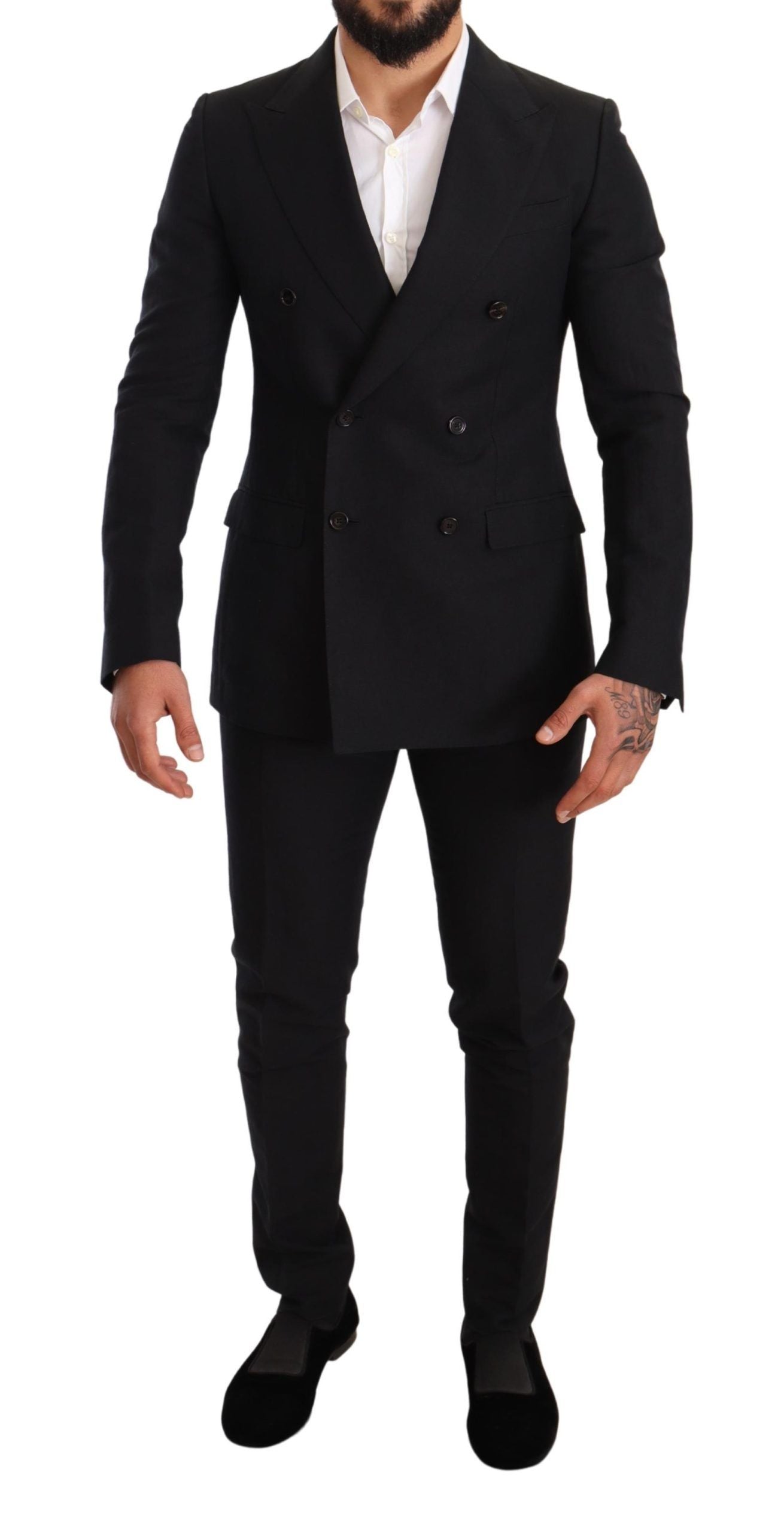 Dolce & Gabbana Elegant Black Two-Piece Wool Suit