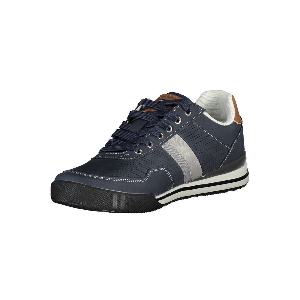 Carrera Sleek Blue Lace-Up Sneakers with Contrast Detailing