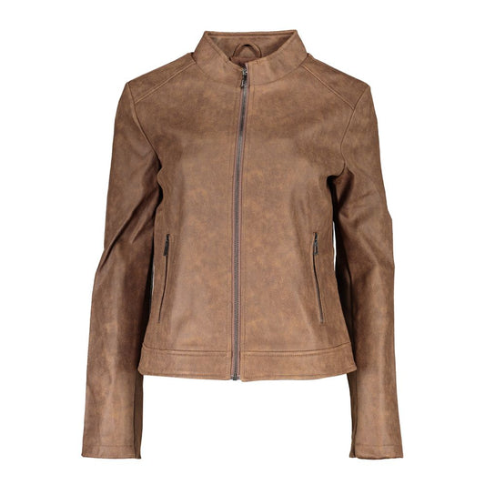 Desigual Chic Brown Sports Jacket with Long Sleeves