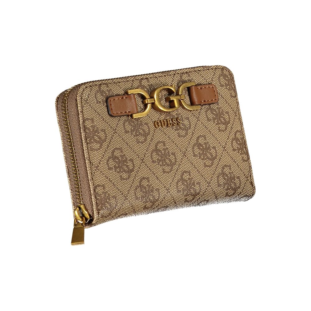 Guess Jeans Elegant Beige Multi-Compartment Wallet