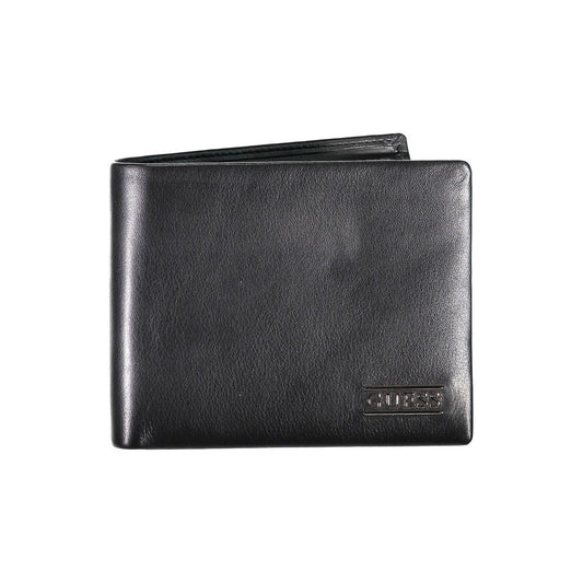 Guess Jeans Sleek Black Leather Bifold Wallet