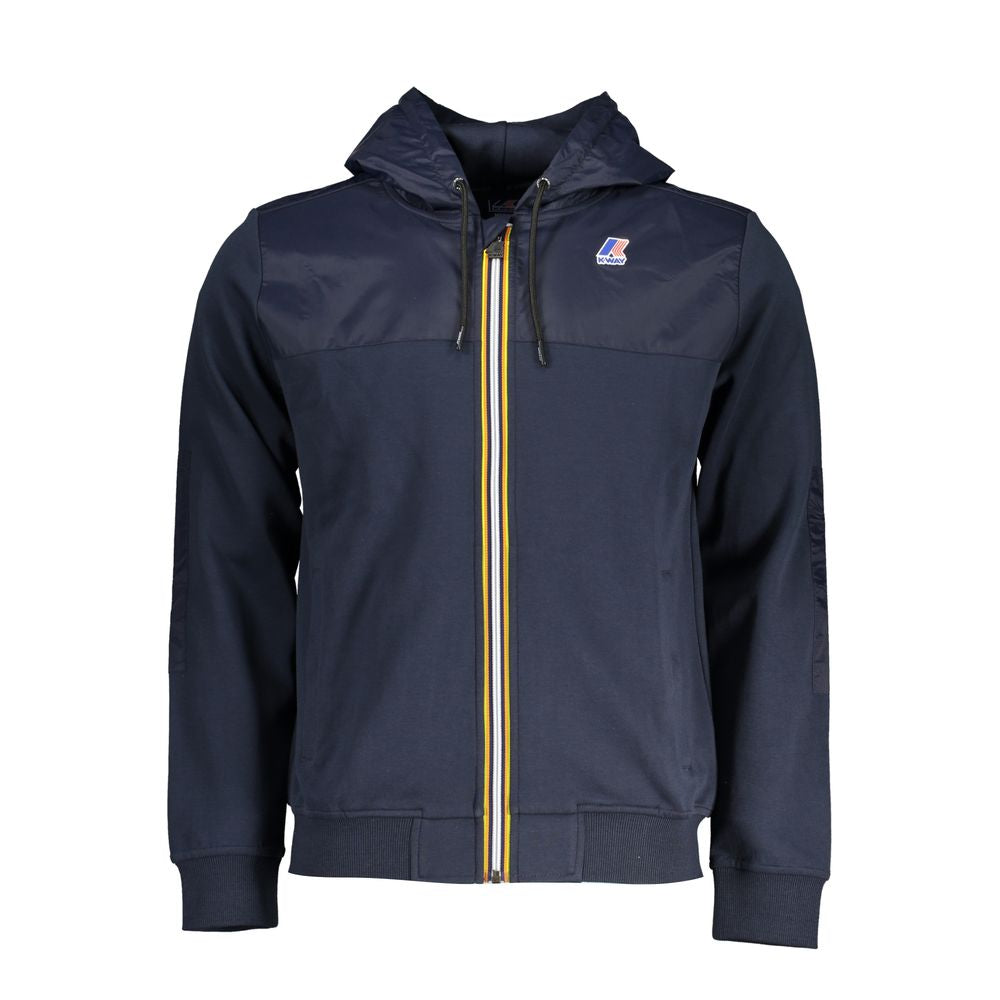 K-WAY Sleek Hooded Zip Sweatshirt with Contrast Details