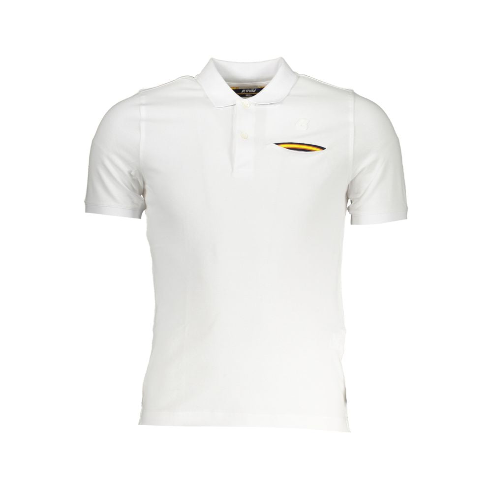 K-WAY Elegant White Contrast Polo Shirt