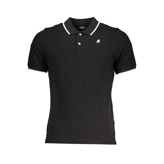 K-WAY Chic Black Polo with Contrast Details