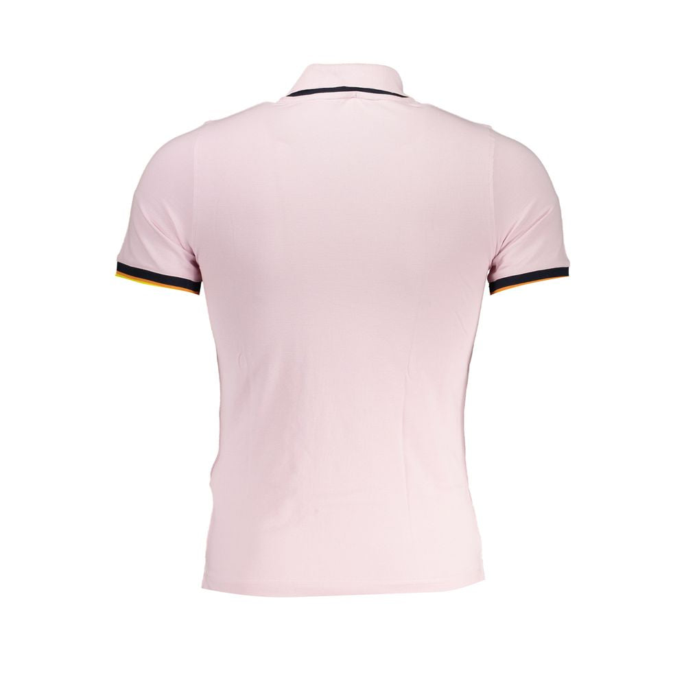 K-WAY Chic Pink Polo with Contrast Detailing