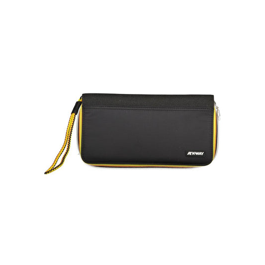 K-WAY Sleek Black Polyamide Wallet with Coin Purse