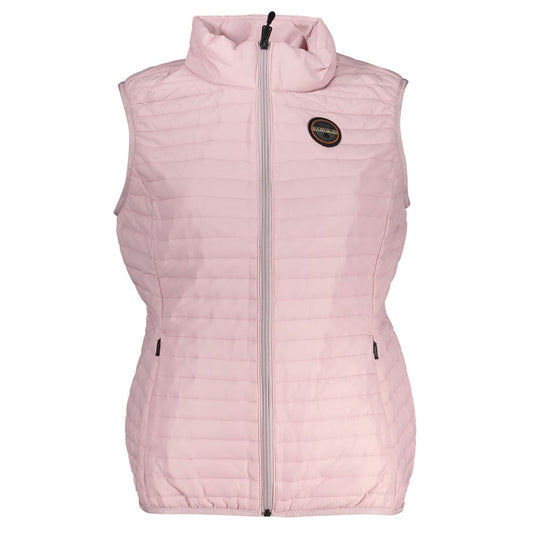 Napapijri Sleeveless Pink Contrast Detail Jacket