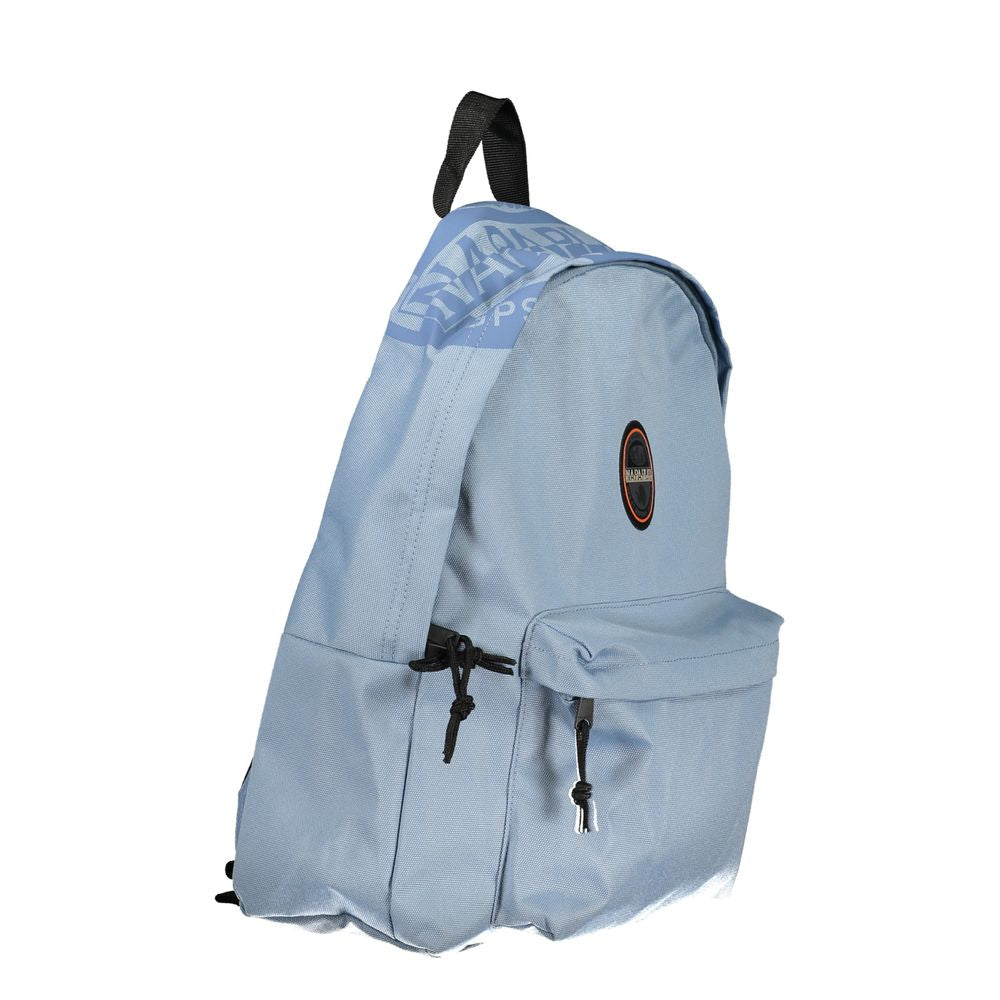 Napapijri Chic Light Blue Cotton Backpack with Logo Detail