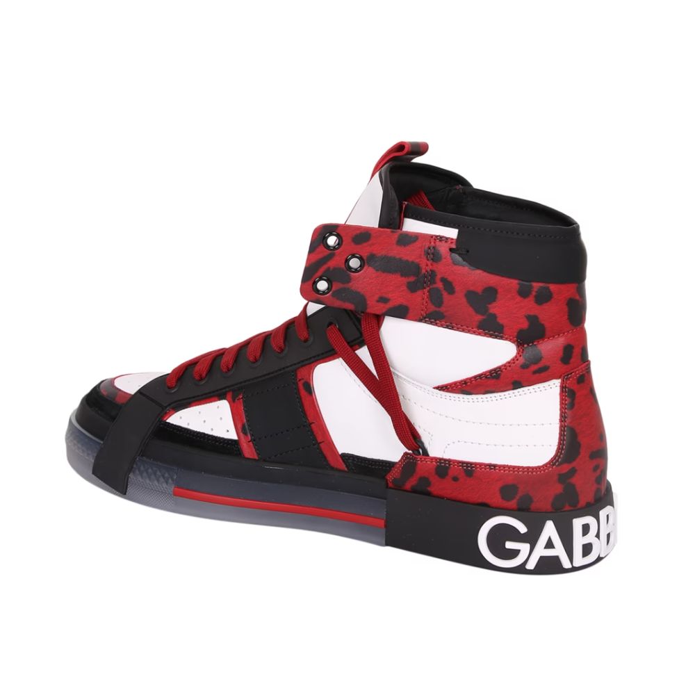 Dolce & Gabbana Chic Leopard Print High Top Sneakers