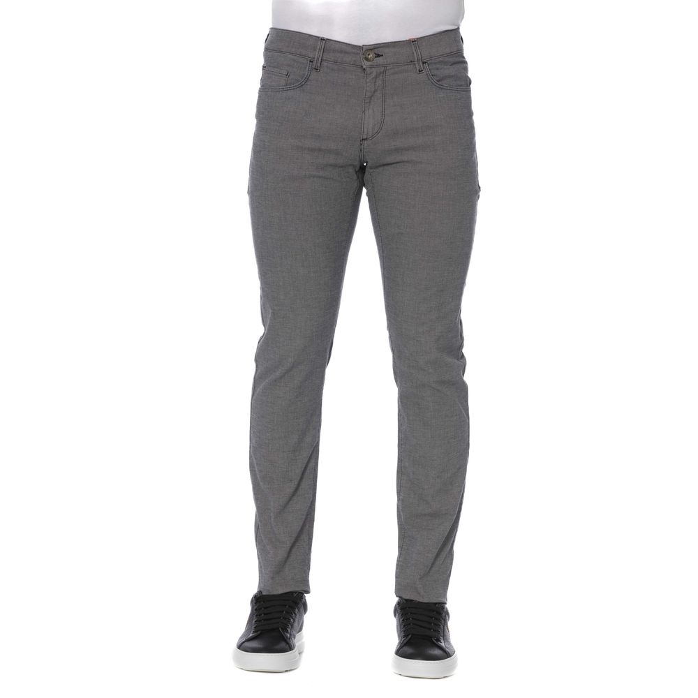 Trussardi Jeans Elegant Gray Cotton Blend Pants