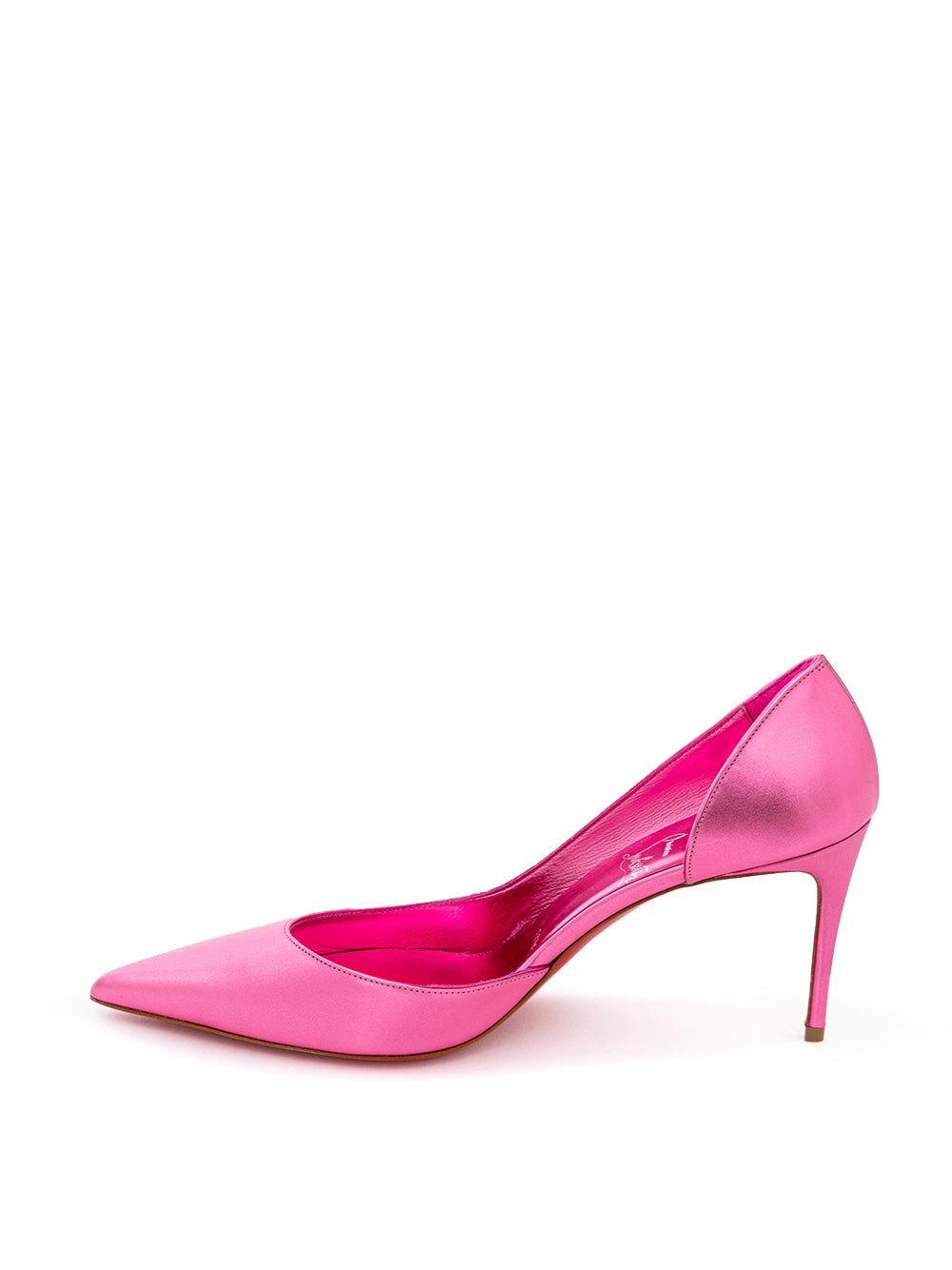 Christian Louboutin Glam Pink Metallic Leather Pumps