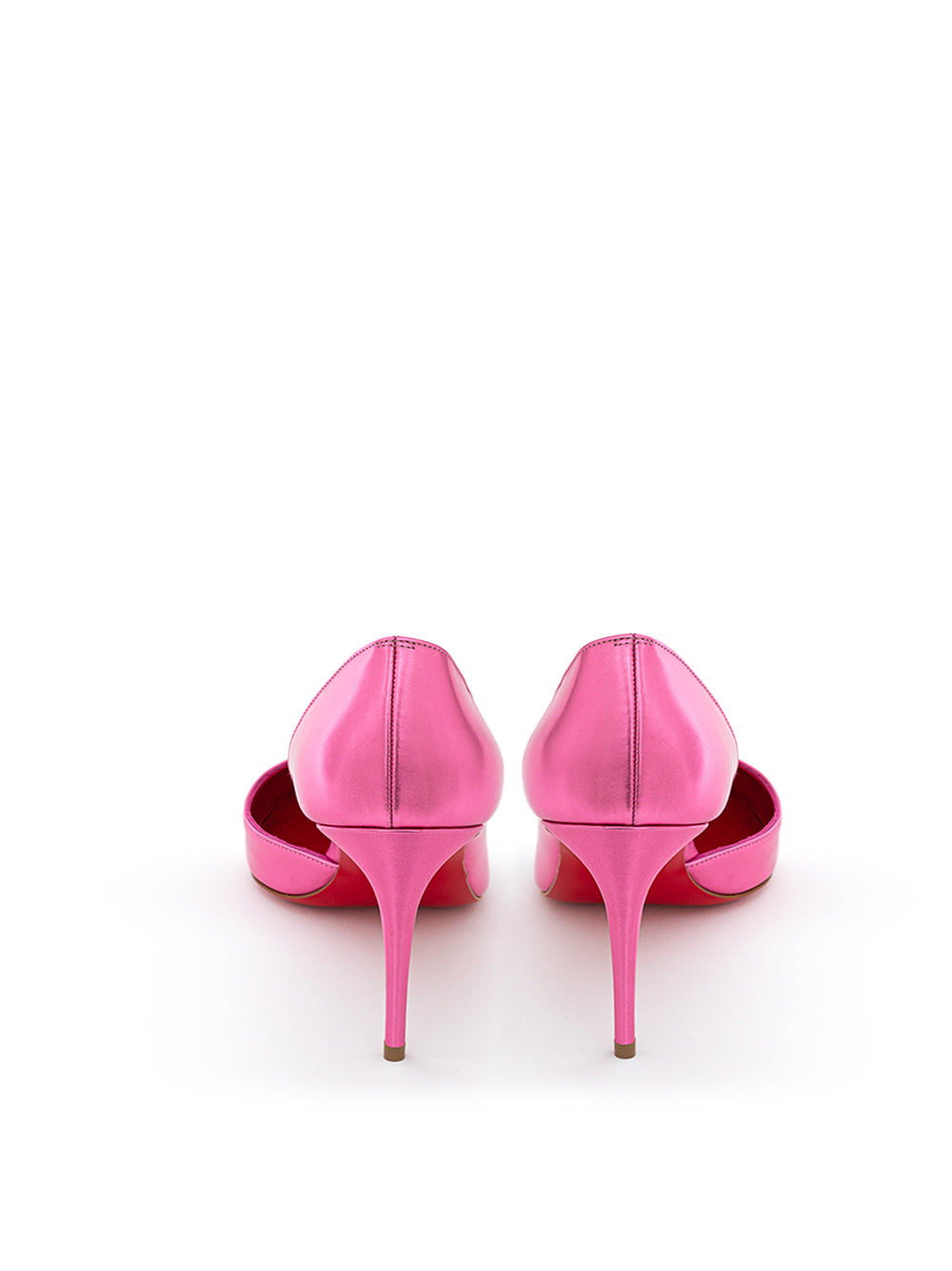 Christian Louboutin Glam Pink Metallic Leather Pumps