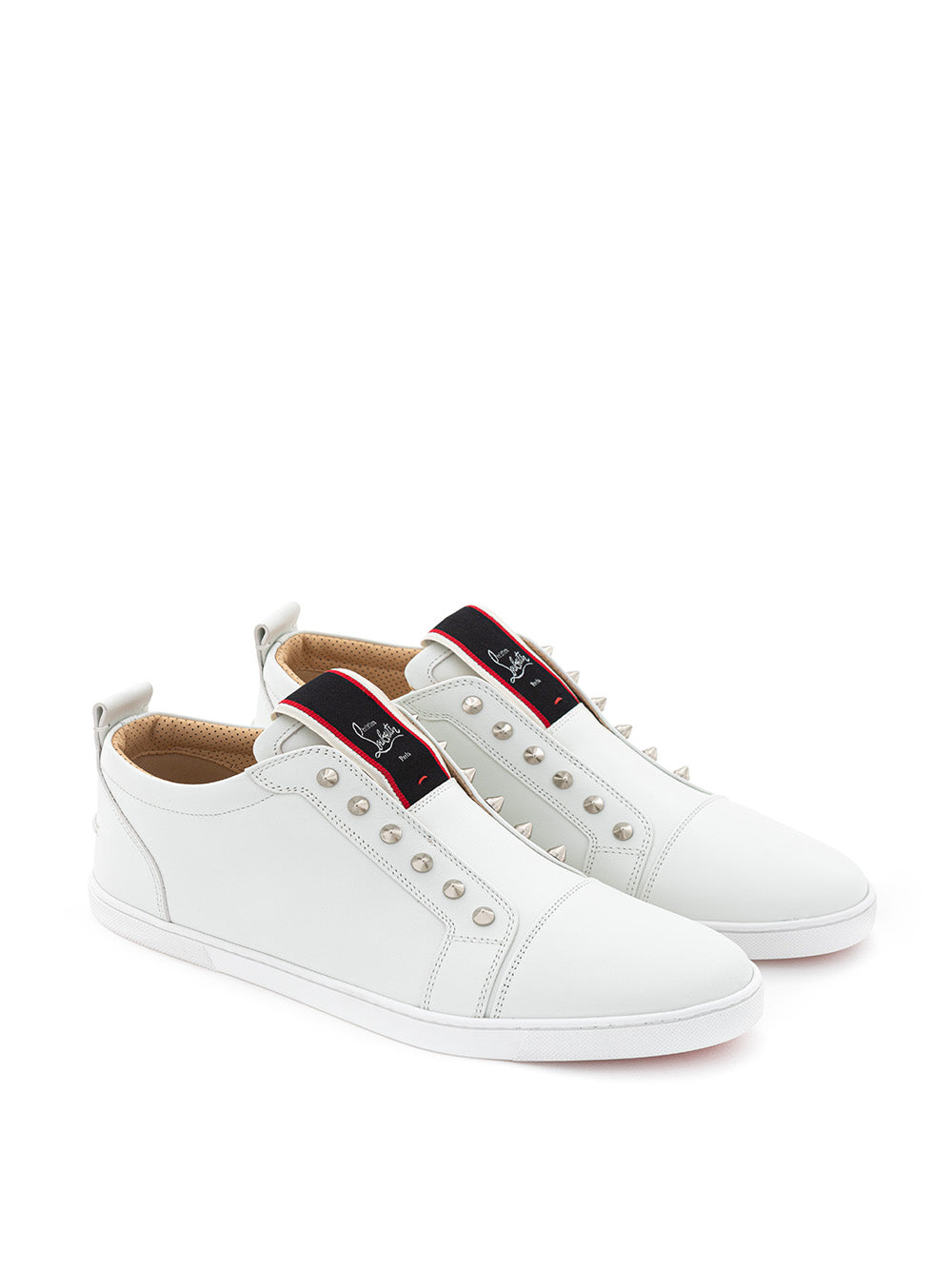 Christian Louboutin Elegant White Leather Sneakers