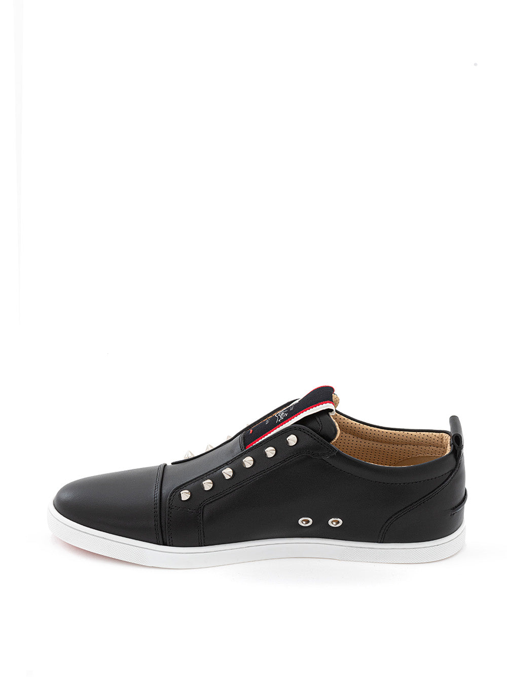 Christian Louboutin Sleek Black Leather Sneakers