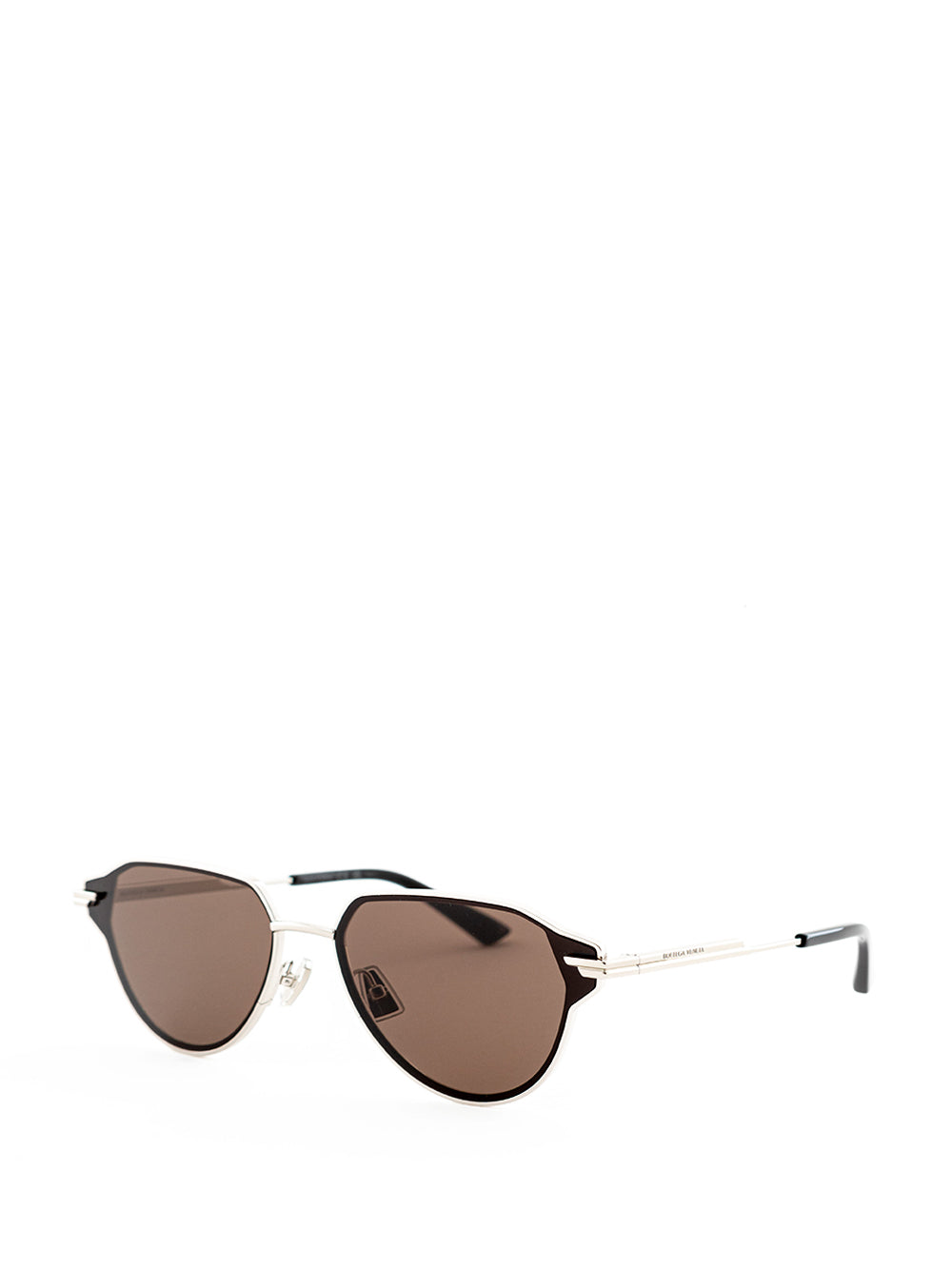 Bottega Veneta Elegant Silver Metal Sunglasses