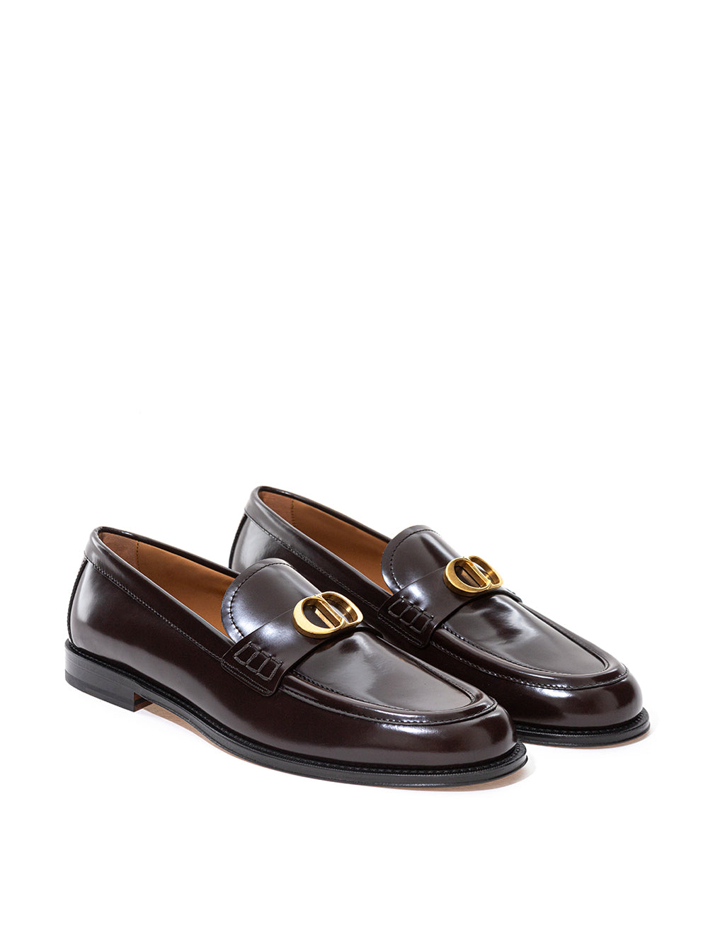 Dior Elegant Granville Brown Leather Loafers