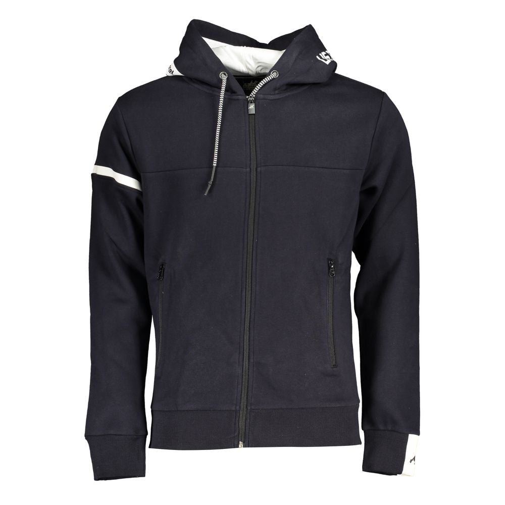 U.S. Grand Polo Elegant Blue Hooded Fleece Sweatshirt