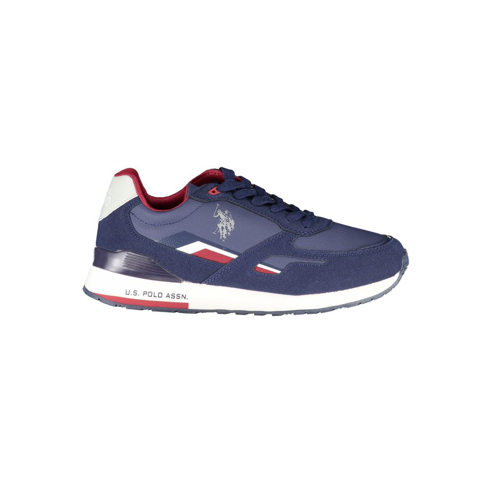 U.S. POLO ASSN. Sleek Blue Sneakers with Dynamic Contrast Details