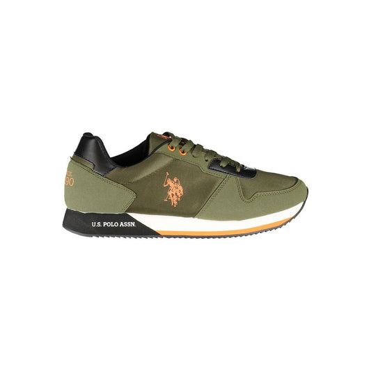 U.S. POLO ASSN. Green Lace-Up Sneakers with Contrast Details