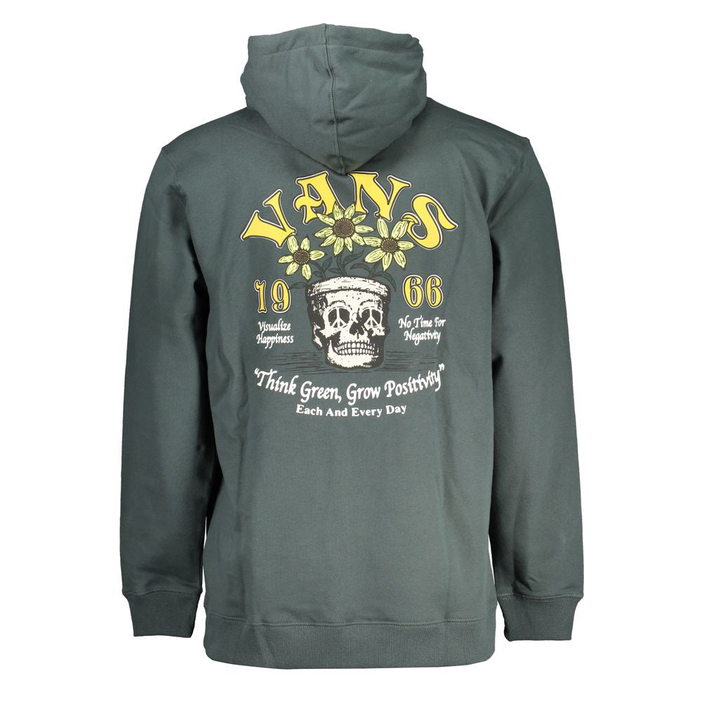 Vans Green Fleece Hooded Sweatshirt with Logo Print