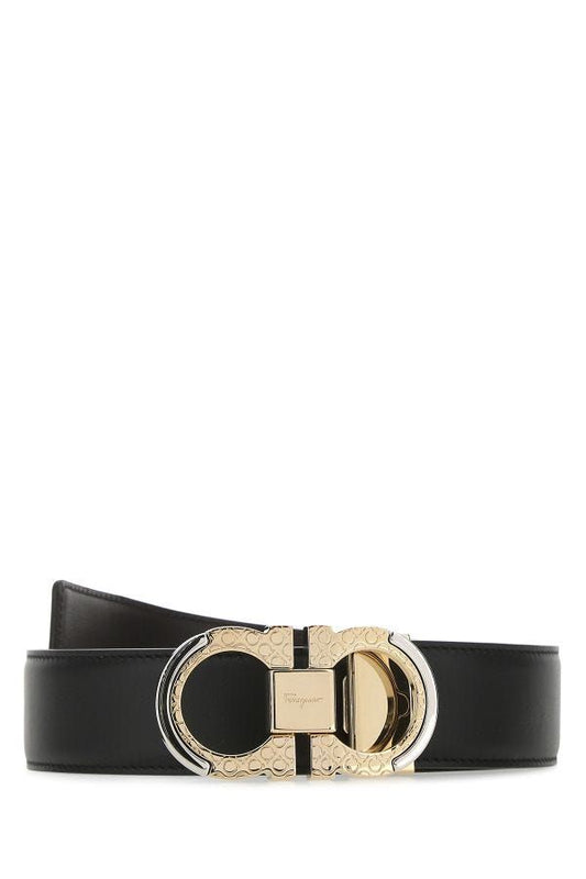 Salvatore Ferragamo Elegant Reversible Calf Leather Belt